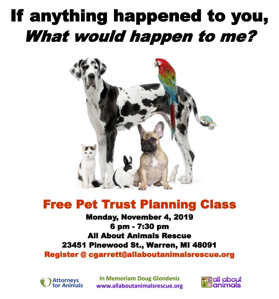 Protect Your Pet's Future – Free Class – Pet Trust/Wills and More